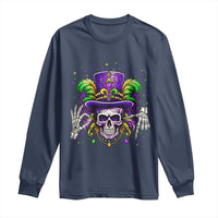 Mardi Gras Skull 67 Six Seven Meme New Orleans Witch Doctor Voodoo Long Sleeve Shirt