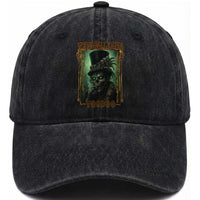 New Orleans Voodoo Washed Cotton Baseball Cap Bourbon Street French Quarter Creepy Occult Lover