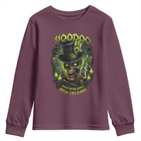 Louisiana Voodoo Skull Youth Sweatshirt Party In The Spirit New Orleans Creepy Occult Lover