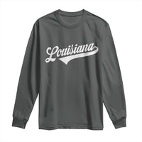 Retro Louisiana Long Sleeve Shirt Vintage City State Distressed Pride