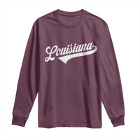 Retro Louisiana Long Sleeve Shirt Vintage City State Distressed Pride
