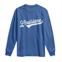 Retro Louisiana Long Sleeve Shirt Vintage City State Distressed Pride