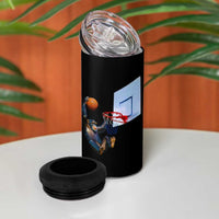 Funny Chimpanzee Basketball Monkey 4 in 1 Can Cooler Tumbler