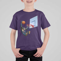 Funny Chimpanzee Basketball Monkey T Shirt For Kid