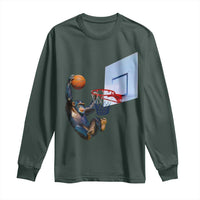 Funny Chimpanzee Basketball Monkey Long Sleeve Shirt