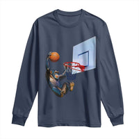 Funny Chimpanzee Basketball Monkey Long Sleeve Shirt