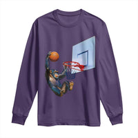 Funny Chimpanzee Basketball Monkey Long Sleeve Shirt