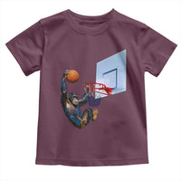Funny Chimpanzee Basketball Monkey Toddler T Shirt