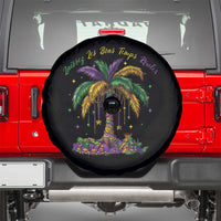 Funny Mardi Gras Coconut Palm Tree Spare Tire Cover Laissez Les Bons Temps Rouler Beads Masks