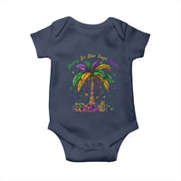 Funny Mardi Gras Coconut Palm Tree Baby Onesie Laissez Les Bons Temps Rouler Beads Masks