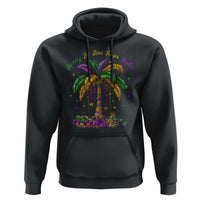 Funny Mardi Gras Coconut Palm Tree Hoodie Laissez Les Bons Temps Rouler Beads Masks