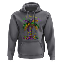 Funny Mardi Gras Coconut Palm Tree Hoodie Laissez Les Bons Temps Rouler Beads Masks