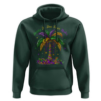 Funny Mardi Gras Coconut Palm Tree Hoodie Laissez Les Bons Temps Rouler Beads Masks