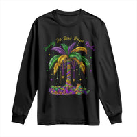 Funny Mardi Gras Coconut Palm Tree Long Sleeve Shirt Laissez Les Bons Temps Rouler Beads Masks