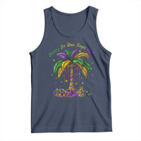 Funny Mardi Gras Coconut Palm Tree Tank Top Laissez Les Bons Temps Rouler Beads Masks