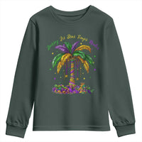 Funny Mardi Gras Coconut Palm Tree Youth Sweatshirt Laissez Les Bons Temps Rouler Beads Masks