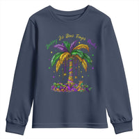 Funny Mardi Gras Coconut Palm Tree Youth Sweatshirt Laissez Les Bons Temps Rouler Beads Masks