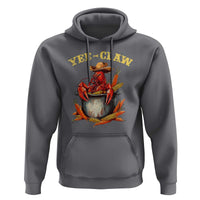 Funny Louisiana Crawfish Cowboy Hoodie Yee Claw Cajun Seafood