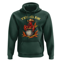 Funny Louisiana Crawfish Cowboy Hoodie Yee Claw Cajun Seafood
