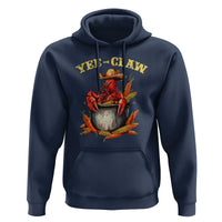 Funny Louisiana Crawfish Cowboy Hoodie Yee Claw Cajun Seafood