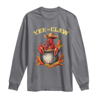 Funny Louisiana Crawfish Cowboy Long Sleeve Shirt Yee Claw Cajun Seafood