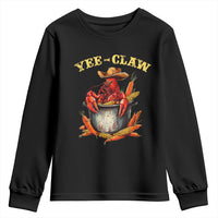 Funny Louisiana Crawfish Cowboy Youth Sweatshirt Yee Claw Cajun Seafood