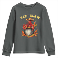 Funny Louisiana Crawfish Cowboy Youth Sweatshirt Yee Claw Cajun Seafood