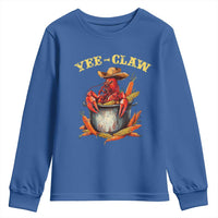 Funny Louisiana Crawfish Cowboy Youth Sweatshirt Yee Claw Cajun Seafood