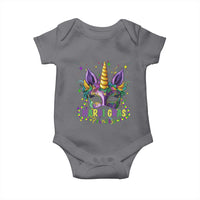 Funny Mardi Gras Princess Baby Onesie Unicorn Mask Party