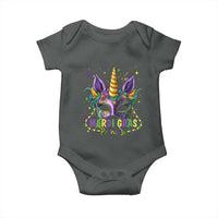 Funny Mardi Gras Princess Baby Onesie Unicorn Mask Party
