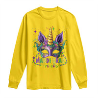 Funny Mardi Gras Princess Long Sleeve Shirt Unicorn Mask Party