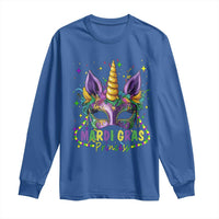 Funny Mardi Gras Princess Long Sleeve Shirt Unicorn Mask Party