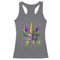 Funny Mardi Gras Princess Racerback Tank Top Unicorn Mask Party