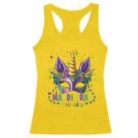 Funny Mardi Gras Princess Racerback Tank Top Unicorn Mask Party