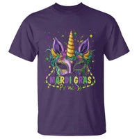 Funny Mardi Gras Princess T Shirt Unicorn Mask Party