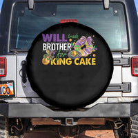 Funny Mardi Gras Will Trade Brother For King Cake Spare Tire Cover Beads Doubloons