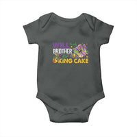 Funny Mardi Gras Will Trade Brother For King Cake Baby Onesie Beads Doubloons
