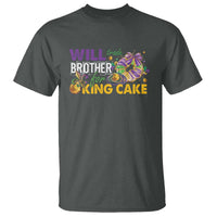Funny Mardi Gras Will Trade Brother For King Cake T Shirt Beads Doubloons