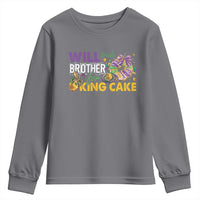 Funny Mardi Gras Will Trade Brother For King Cake Youth Sweatshirt Beads Doubloons