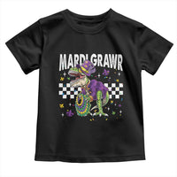 Funny Mardi Gras T-rex Dinosaur Toddler T Shirt Mardi Grawr Beads Carnival Party