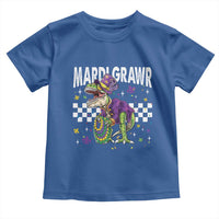 Funny Mardi Gras T-rex Dinosaur Toddler T Shirt Mardi Grawr Beads Carnival Party