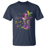 Funny Mardi Gras Cowgirl T Shirt Let's Geaux Girls Western Cowgirl Boots Carnival
