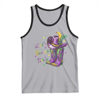 Funny Mardi Gras Cowgirl Tank Top Let's Geaux Girls Western Cowgirl Boots Carnival