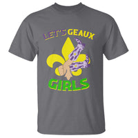 Funny Mardi Gras Cowgirl T Shirt Let's Geaux Girls Fleur De Lys