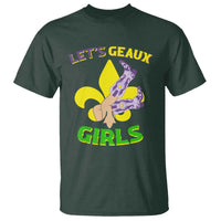 Funny Mardi Gras Cowgirl T Shirt Let's Geaux Girls Fleur De Lys