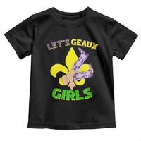 Funny Mardi Gras Cowgirl Toddler T Shirt Let's Geaux Girls Fleur De Lys
