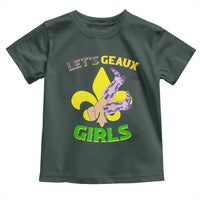 Funny Mardi Gras Cowgirl Toddler T Shirt Let's Geaux Girls Fleur De Lys