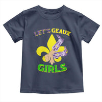 Funny Mardi Gras Cowgirl Toddler T Shirt Let's Geaux Girls Fleur De Lys
