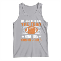 Funny American Football I'm Just Here For The Food And The Commercials Tank Top Football Helmet