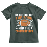 Funny American Football I'm Just Here For The Food And The Commercials Toddler T Shirt Football Helmet